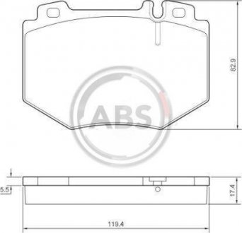 Гальмівні колодки дискові (1 к-т) A.B.S 37480 (фото 1)