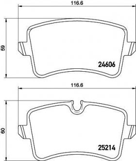 Дискові гальмівні колодки зад. Audi A6/A6/S6 IV (4G2,C7) 10- HELLA PAGID 8DB355016-061 (фото 1)