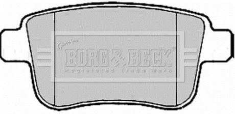 Комплект тормозных колодок BORG & BECK BBP2185 (фото 1)