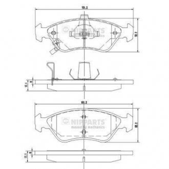 Гальмiвнi колодки дискові NIPPARTS J3600303 (фото 1)