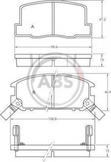 Гальмівні колодки дискові A.B.S 36605 (фото 1)
