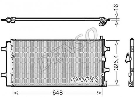Радіатор кондиціонера Volkswagen Denso DCN02040 (фото 1)