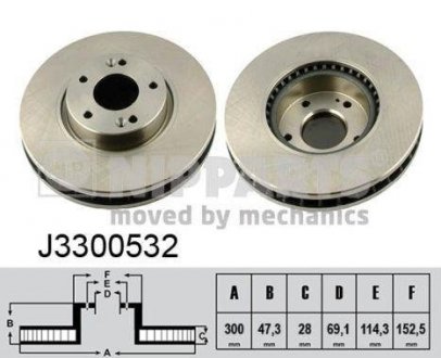 Гальмівний диск NIPPARTS J3300532 (фото 1)