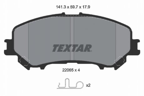 Гальмівні колодки, дискові TEXTAR 2206517914 (фото 1)