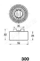 Mazda натяжной ролик 323 1,6/1,8 91-94/323f 1,5/1,8 94- JAPANPARTS BE-300 (фото 1)