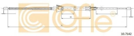 Трос стояночного тормоза COFLE 10.7142 (фото 1)