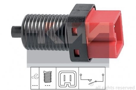 Выключатель фонаря сигнала торможения, выключатель, привод сцепления (tempomat), выключатель, привод сцепления (управление двигателем) KW 510184 (фото 1)
