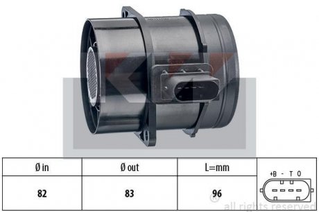Расходомер воздуха, 2.2-3.0cdi (crafter 2.5tdi) KW 491 359 (фото 1)