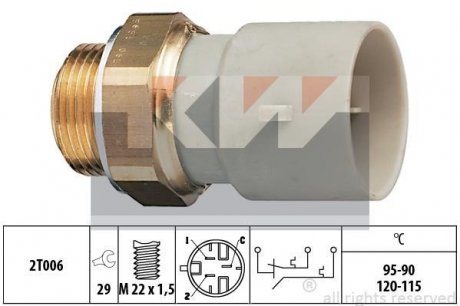 Термовыключатель, вентилятор радиатора KW 550655 (фото 1)