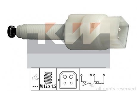 Вимикач фонаря сигнала торможения KW 510126 (фото 1)