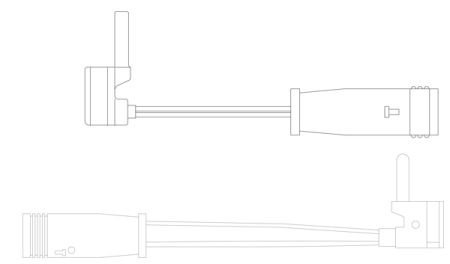 Датчик износа дисковых тормозных колодок QUICKBRAKE WS0214A (фото 1)