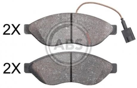 Комплект тормозных колодок, дисковый тормоз A.B.S 37907