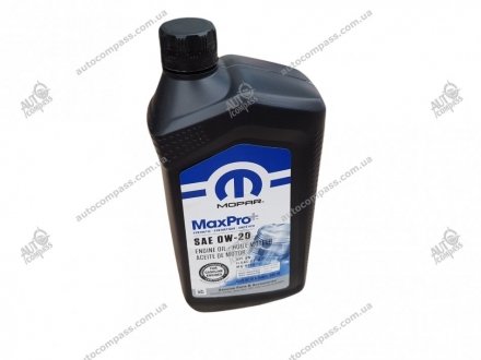 Масло моторное MaxPro+ 0W-20 SP/GF-6A 1 литр MOPAR 68218950AC (фото 1)