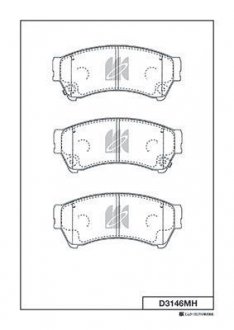 Колодки дискового тормоза Kashiyama D3146MH (фото 1)