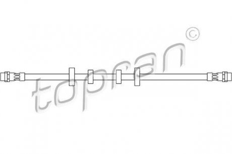 Шланг тормозной, vw transporter t4, 2.4-2.8, 90-03 TOPRAN 108 914 (фото 1)