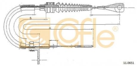 Трос педали акселератора COFLE 11.0651 (фото 1)
