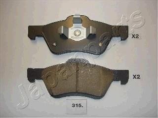 Комплект тормозных колодок, дисковый тормоз JAPANPARTS PA-315AF (фото 1)
