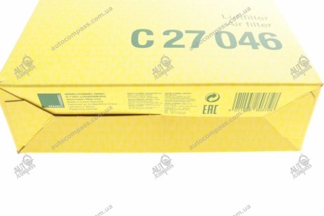 Фільтр повітряний MANN C 27 046