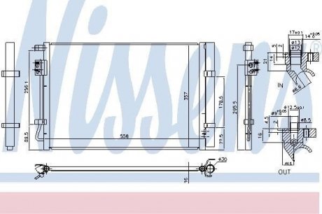 Конденсер hyundai i20 (gb) (14-) 1.2 lpgi NISSENS 940730 (фото 1)