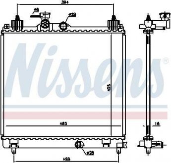 Радиатор suzuki ignis iii (mf) (16-) 1.2 NISSENS 606550 (фото 1)