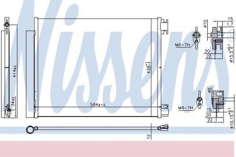 Конденсер renault scenic iv (16-) 1.2 tce 115 NISSENS 941060 (фото 1)