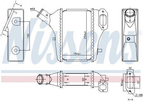 Інтеркулер honda cr-v (rm) (12-) 2.2 i d-tec NISSENS 961421 (фото 1)