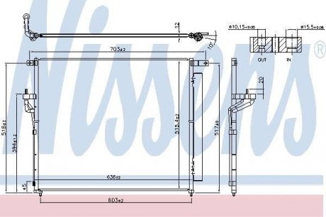 Конденсер ford ranger (tke) (11-) 2.2 tdci NISSENS 940266 (фото 1)