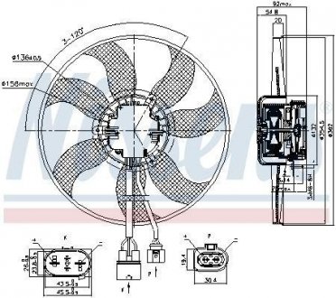Вентилятор, охлаждение двигателя NISSENS 85678 (фото 1)