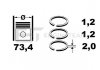 Комплект кілець на поршень ET ENGINETEAM R1003600 (фото 2)