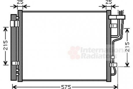 Радіатор кондиціонера I30 DIES 06- (вир-во) Van Wezel 82005189 (фото 1)