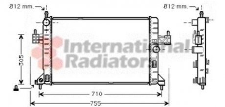 Радиатор (вир-во) Van Wezel 37002305 (фото 1)