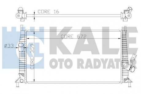Kale volvo радиатор охлаждения c30/70,s40 ii,v50,ford c-max,focus ii,mazda 3 1.3/2.0 03- KALE OTO RADYATOR 356300 (фото 1)
