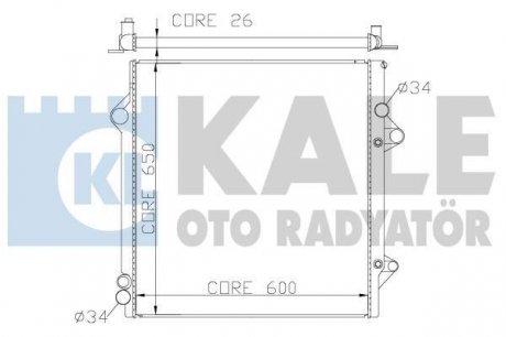 Kale toyota радіатор охлаждения fj cruiser,land cruiser prado 4.0 02- KALE OTO RADYATOR 342180 (фото 1)