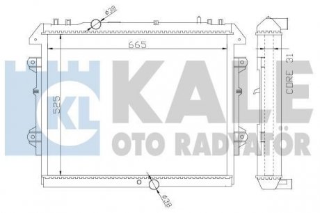 Kale toyota радіатор охлаждения fortuner,hilux vii 2.5/3.0 d-4d 04- KALE OTO RADYATOR 366500 (фото 1)