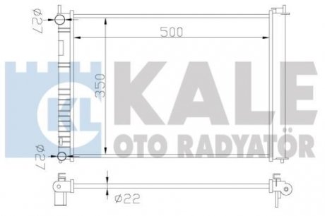 Kale ford радіатор охлаждения fiesta v,fusion 1.25/1.6 01-,mazda 2 KALE OTO RADYATOR 349500 (фото 1)