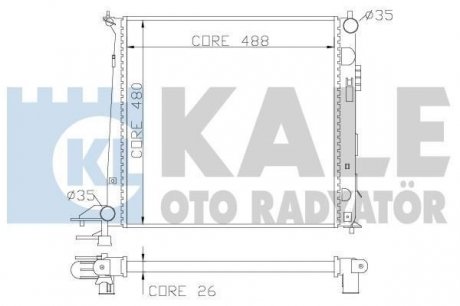 Kale hyundai радіатор охлаждения ix35,kia sportage 1.7/2.0crdi 10- KALE OTO RADYATOR 341960 (фото 1)