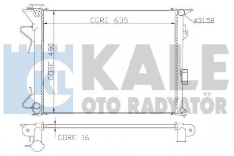 Радиатор охлаждения Hyundai Grandeur, Sonata V, Kia Magentis KALE OTO R KALE OTO RADYATOR 369800 (фото 1)