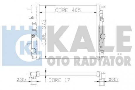 Kale mitsubishi радиатор охлаждения colt iv,lancer v 1.3/1.6 92- KALE OTO RADYATOR 362500 (фото 1)