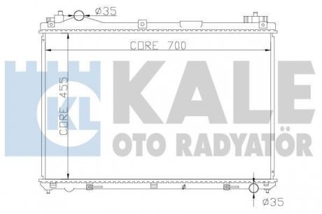 Kale suzuki радиатор охлаждения grand vitara ii 1.6/2.7/3.2 05- KALE OTO RADYATOR 365400 (фото 1)
