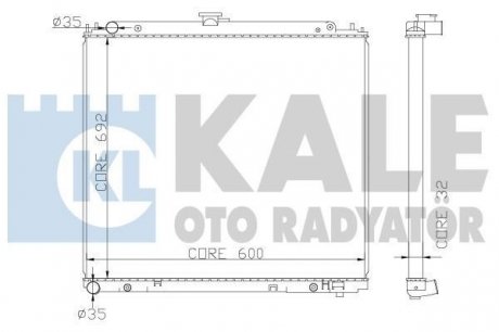 Kale nissan радіатор охлаждения navara,pathfinder 2.5dci 05- KALE OTO RADYATOR 370600 (фото 1)