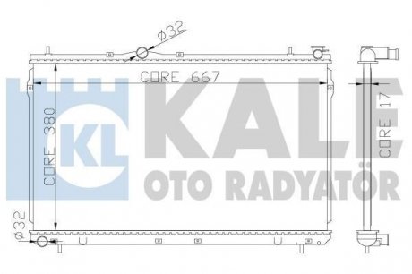 Kale hyundai радіатор охлаждения coupe,lantra ii 1.5/2.0 96- KALE OTO RADYATOR 372400 (фото 1)