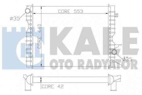 Kale landrover радіатор охлаждения defender 2.2/2.5td 98-16 KALE OTO RADYATOR 350600 (фото 1)