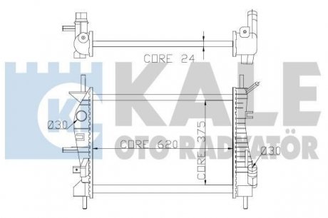 Kale ford радіатор охлаждения mondeo iii 2.0/3.0i/tdci 00- KALE OTO RADYATOR 356400 (фото 1)