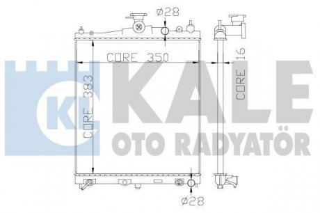 Kale nissan радиатор охлаждения micra iii,note 1.2, 1.6 03- KALE OTO RADYATOR 363200 (фото 1)