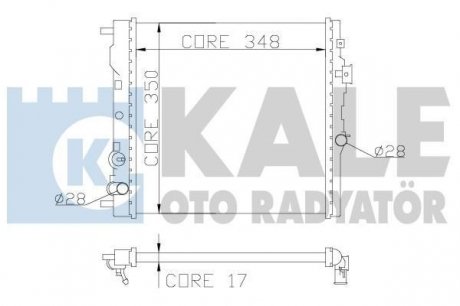 Kale honda радиатор охлаждения civic v,vi,hr-v 1.5/1.6 91- KALE OTO RADYATOR 383800 (фото 1)