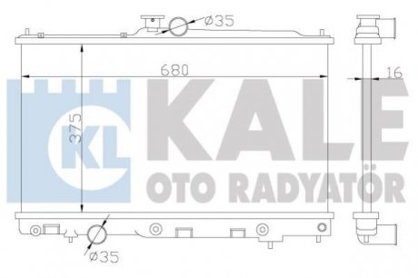 Kale mitsubishi радіатор охлаждения lancer vii 1.3/2.0 03- KALE OTO RADYATOR 374000 (фото 1)