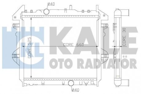 Kale toyota радіатор охлаждения hilux vii 2.5/3.0 d-4d 05- KALE OTO RADYATOR 352600 (фото 1)