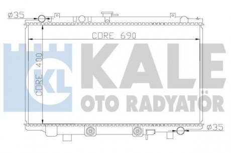 Kale nissan радиатор охлаждения mazima qx iv 2.0/3.0 95- KALE OTO RADYATOR 370500 (фото 1)