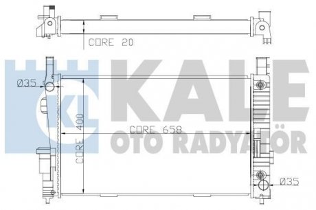 Kale db радіатор охлаждения a-class w169/245 1.5/2.0 04- KALE OTO RADYATOR 361700 (фото 1)