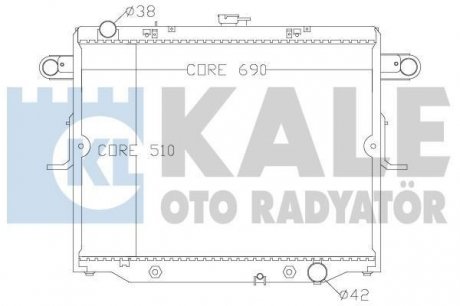 Kale toyota радіатор охлаждения land cruiser 100 4.7 98- KALE OTO RADYATOR 342175 (фото 1)